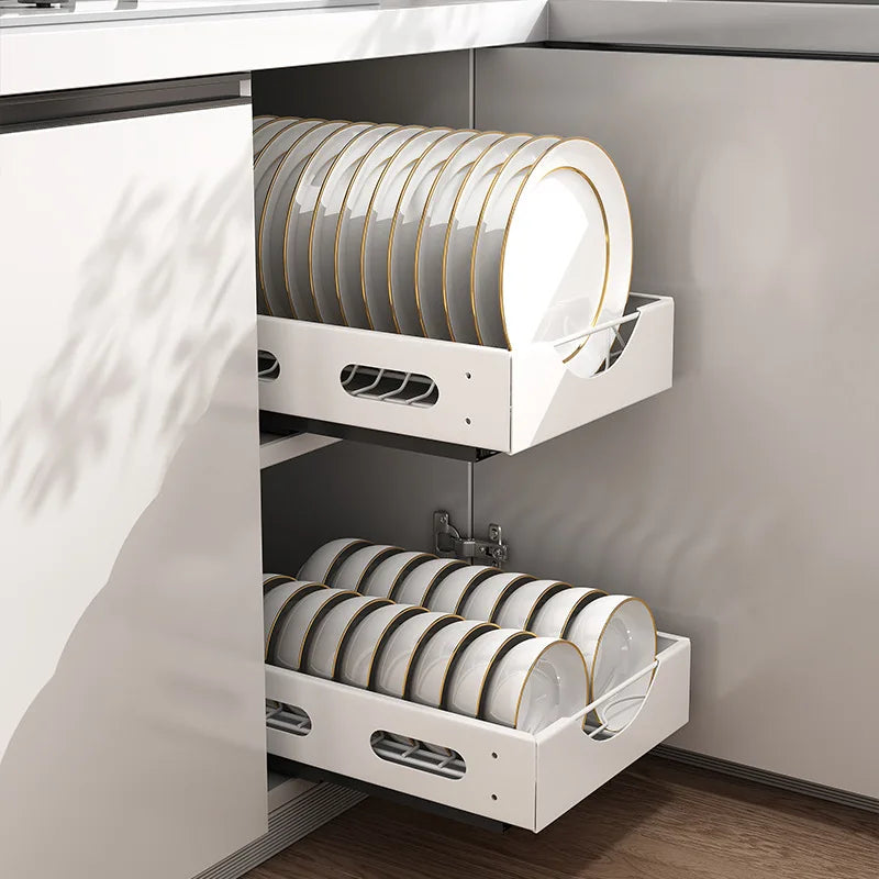 Under the Cabinet Smart Dish Organizer Rack