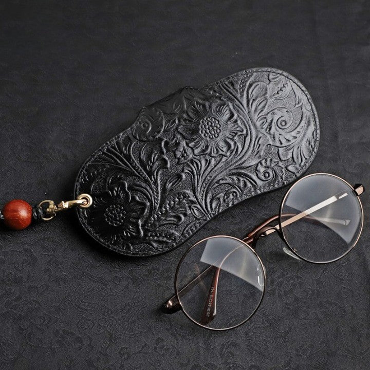 Handmade Leather Elegant Eyeglasses Case