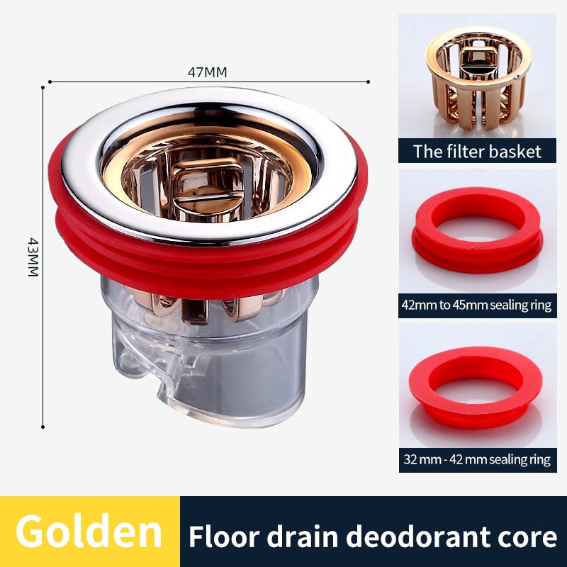 Safe Bathroom Universal Anti Odor Drain Filter Plug