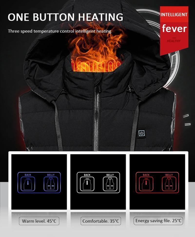 Thermal Waterproof Electric Heated Hooded Vest