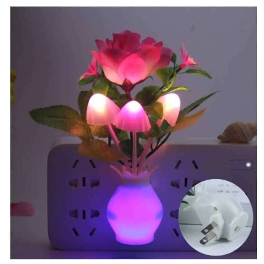 Mini Flower Vase Smart Light Sensor Night Lamp