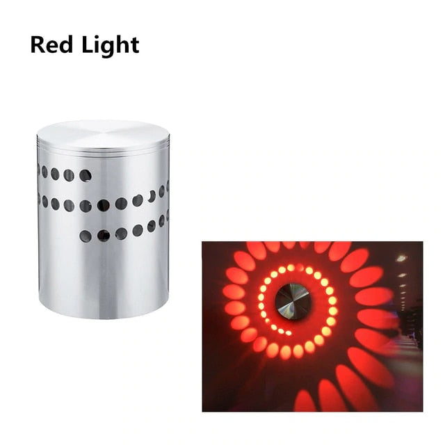 Spiral Hole RGB LED Fun Wall Light