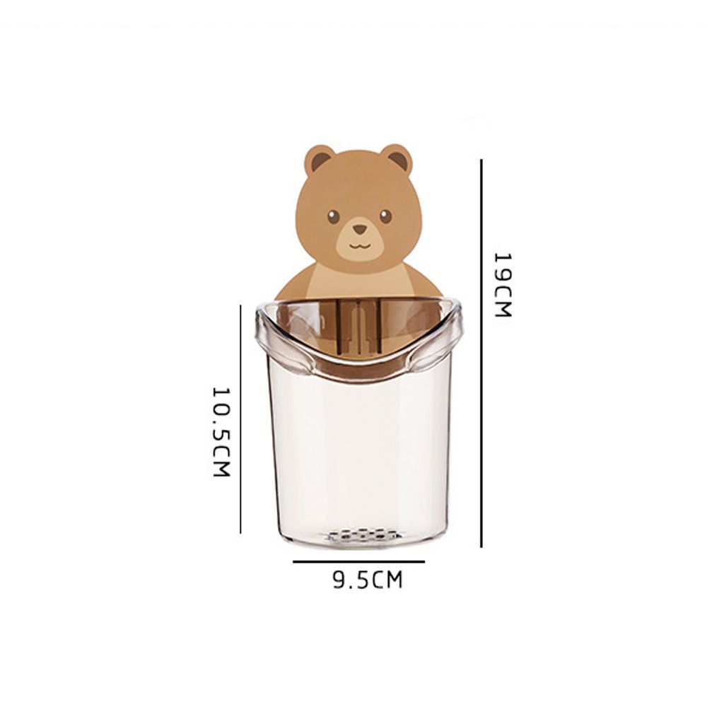 Wall-Mounted Sticky Bear Toothbrush Holder