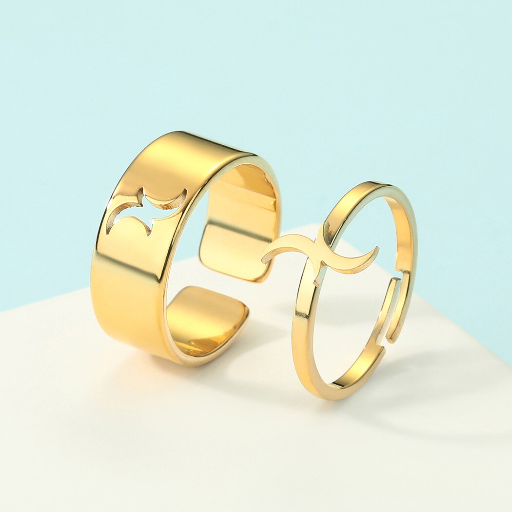 2pcs Together Forever Couple Rings