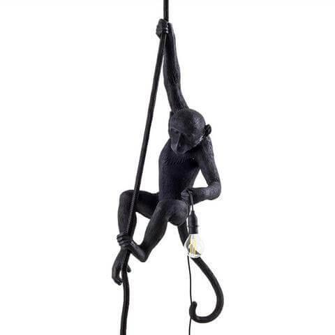 Modern Black Pendant Monkey Lamp