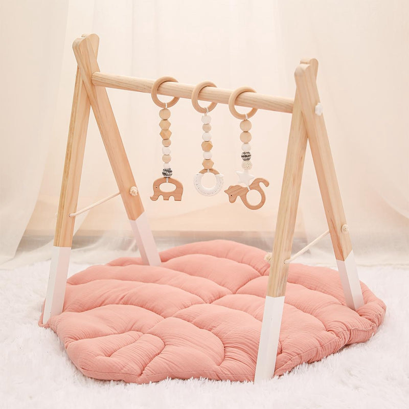 Minimalist Wooden Baby Activity Gym Playground