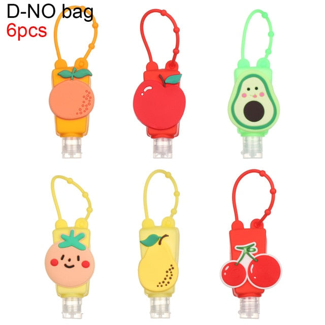 6Pcs Refillable Mini Travel Cartoon Travel Bottle