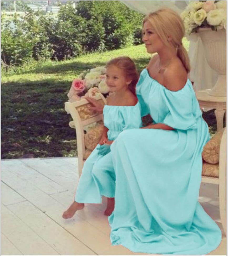 Mommy and me Long Elegant Dress