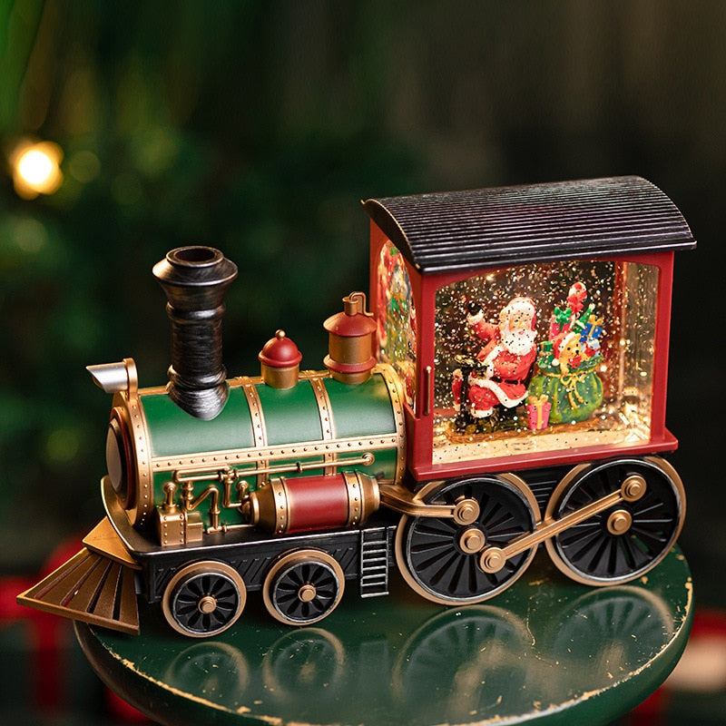 Santa Claus Christmas Train Music Box