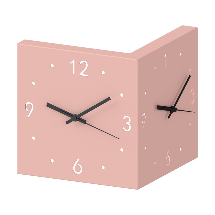 Two-Faced Corner Media Digital Wall Clock