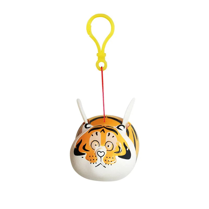 Confused Tiger Elastic Keychain Toy