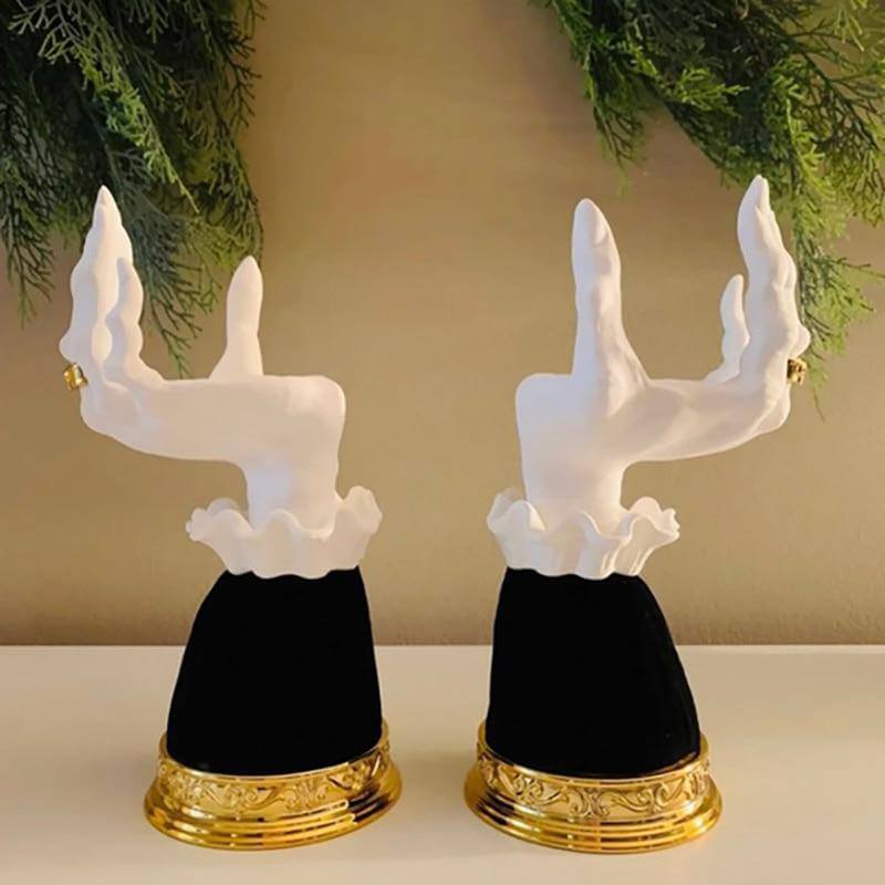 Halloween Resin Witch Hand Candle Holder