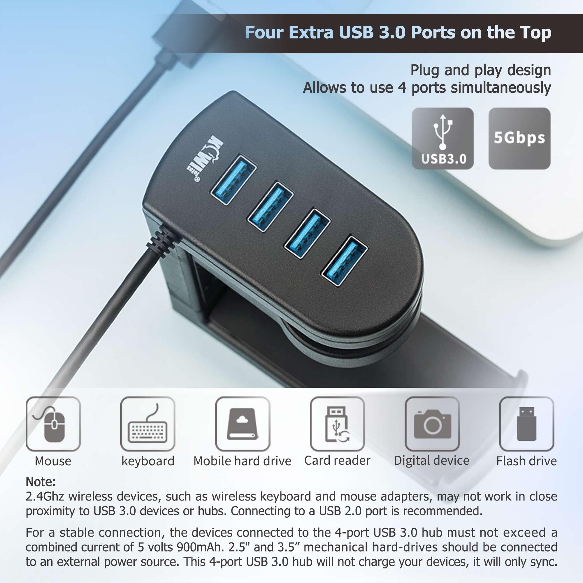 Under Desk USB Ports Headset Holder