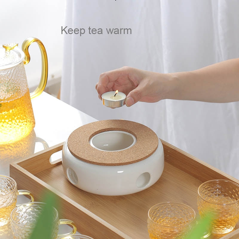 Mini Portable Ceramic Candle Teapot Warmer