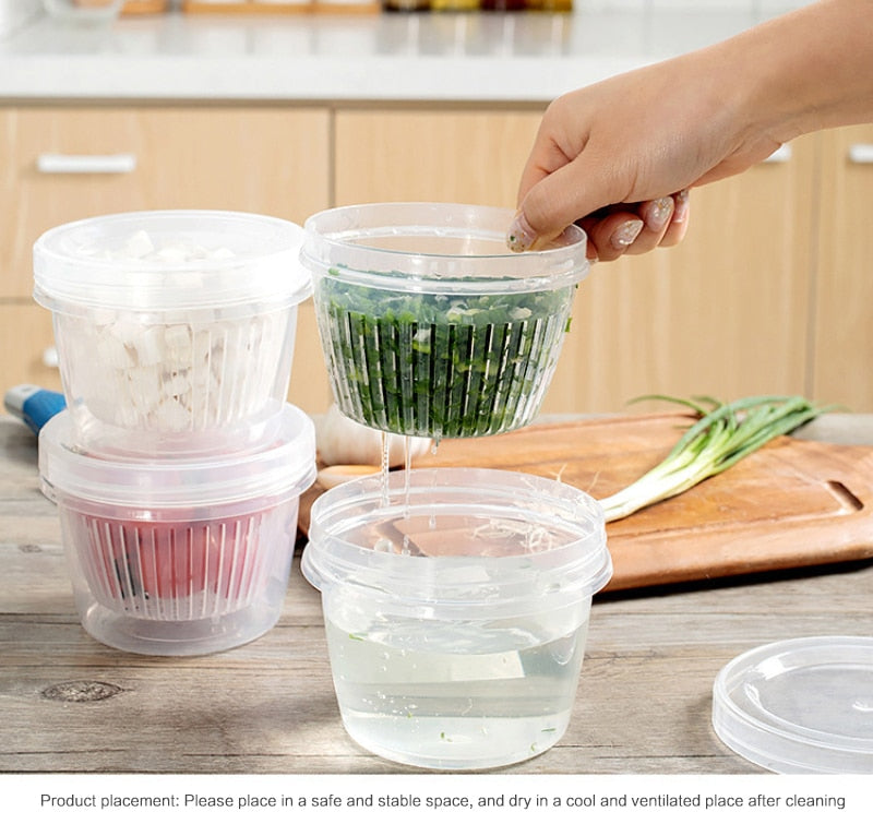 Vegetable Fresh-Keeping Drainer Mini Container