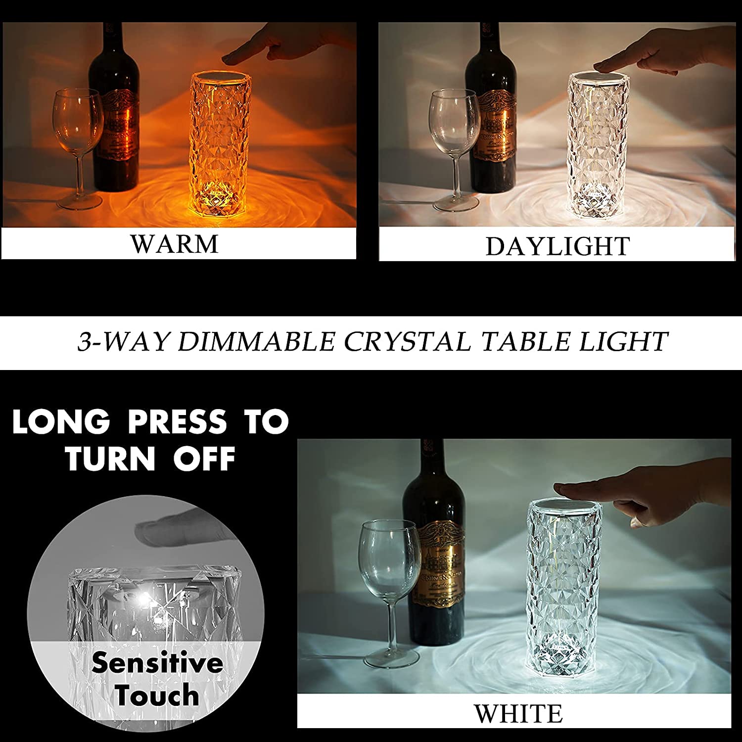 Elegant Atmosphere Crystal Night Light