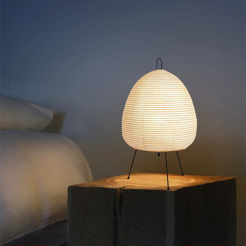 Modern Japanese Paper Lantern Table Lamp