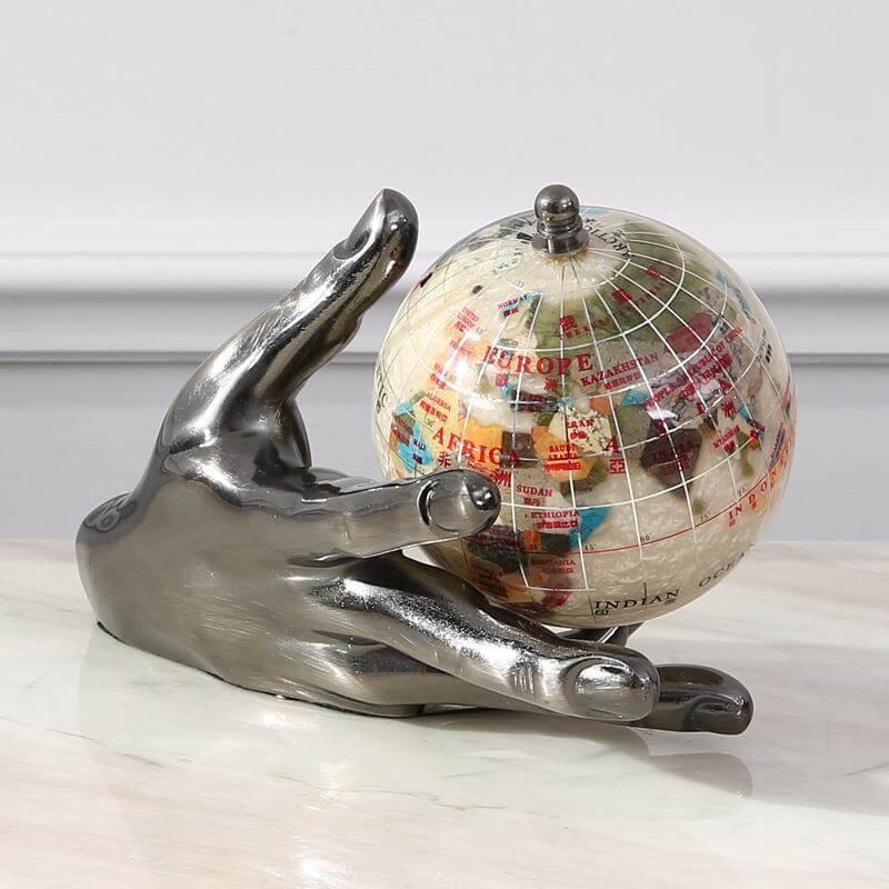 European Modern Century Model Globe with Hand