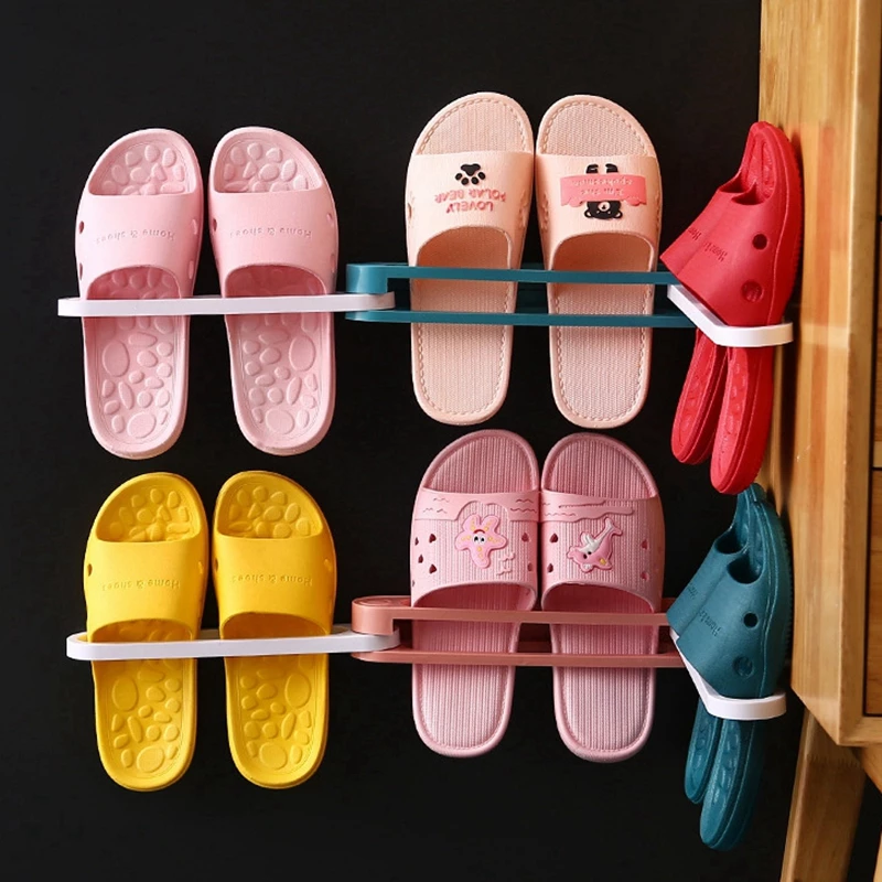 3in1 Space Saver Wall Hanging  Slipper Hanger