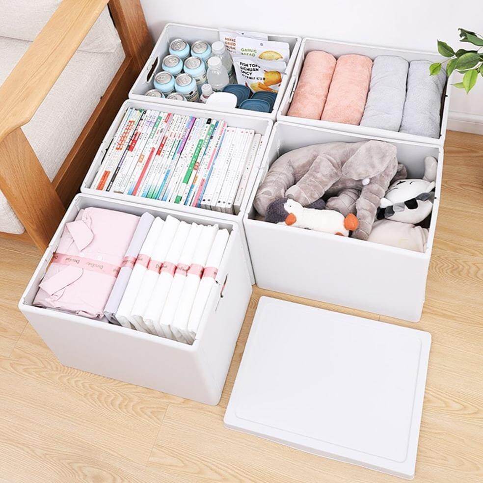 Stackable Folding Home Clothes Storage Organizer Box