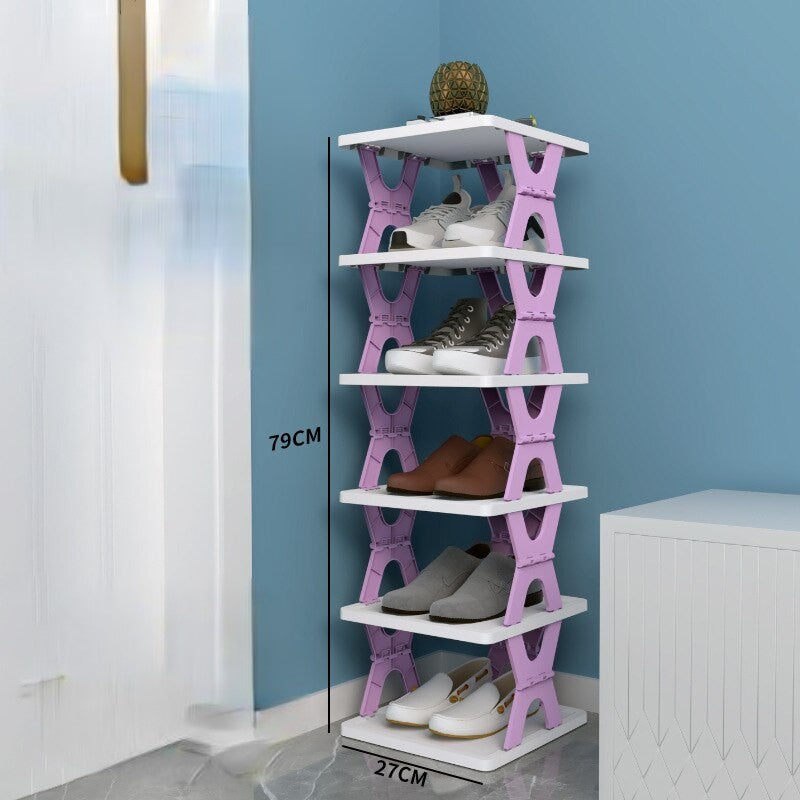 Space Saving Foldable Stackable Shoe Storage Rack