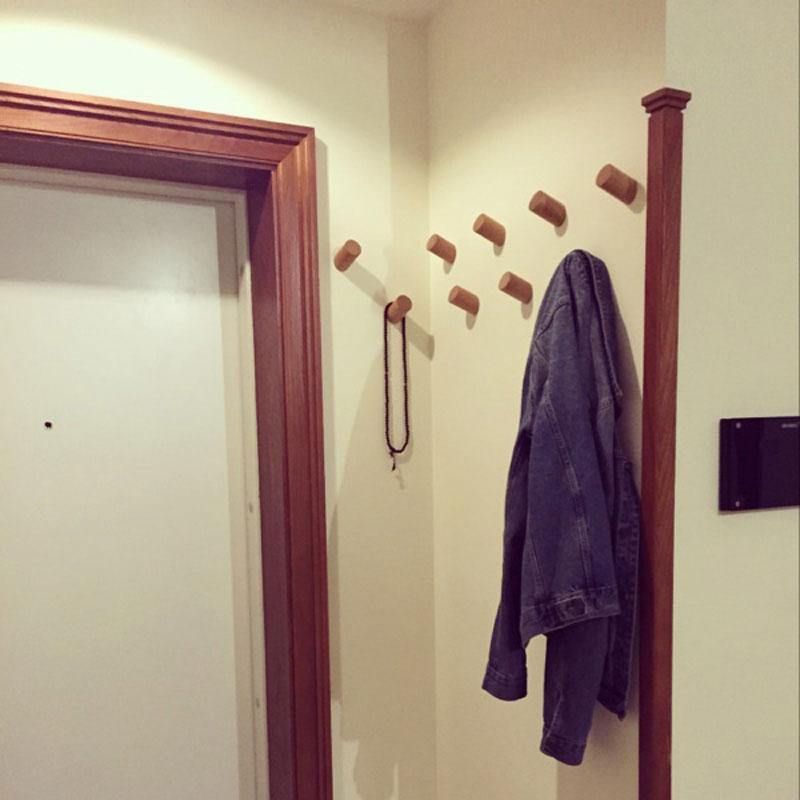 Nordic Wooden Easy Wall-Mounted Clothes Hanger