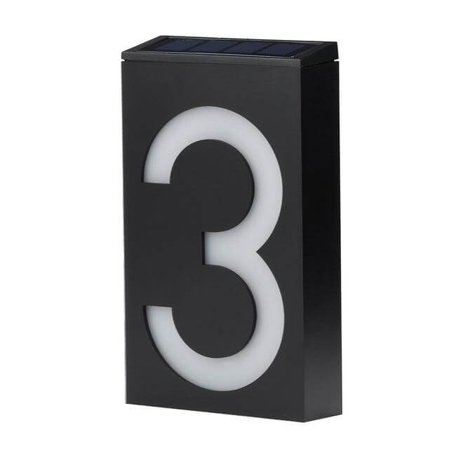 Solar Powered LED Light House Numbers