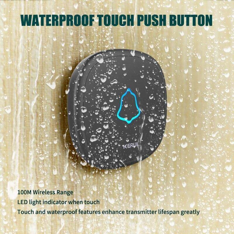 Wireless Waterproof Touch Button Doorbell