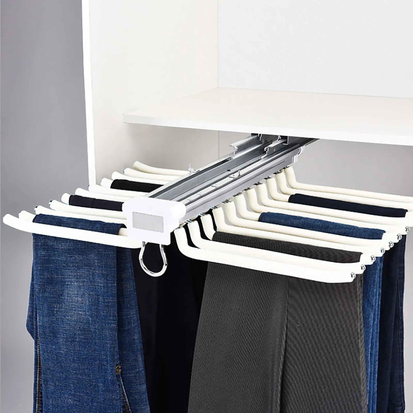 Smart Slide-Out Rail Cloth Organizer