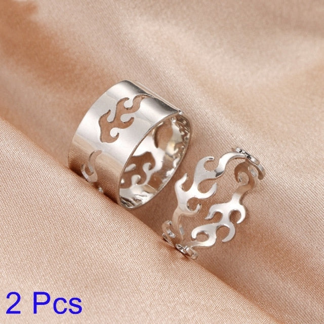 Creative Lovely Couples Matching Ring Set