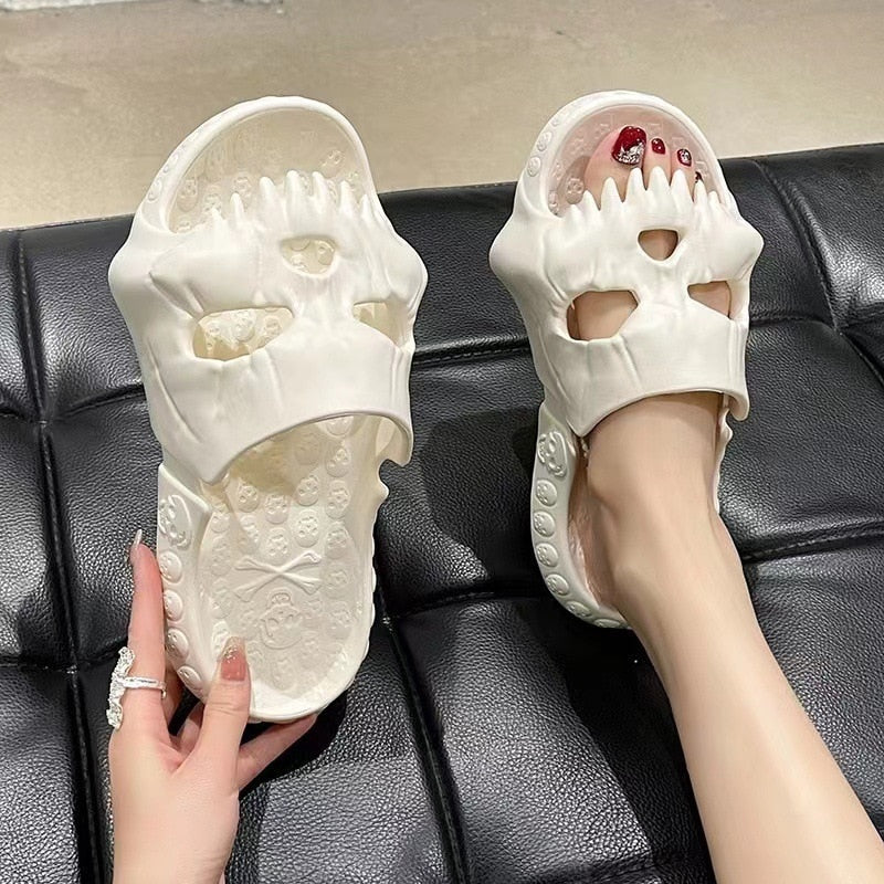 Skeleton Skull Thick Sole Slippers