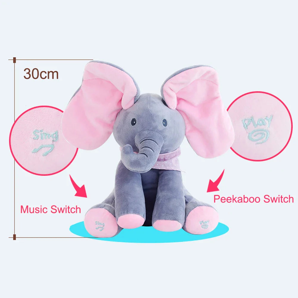 Playful Tunes Electric Hide and Seek Plush Elephant