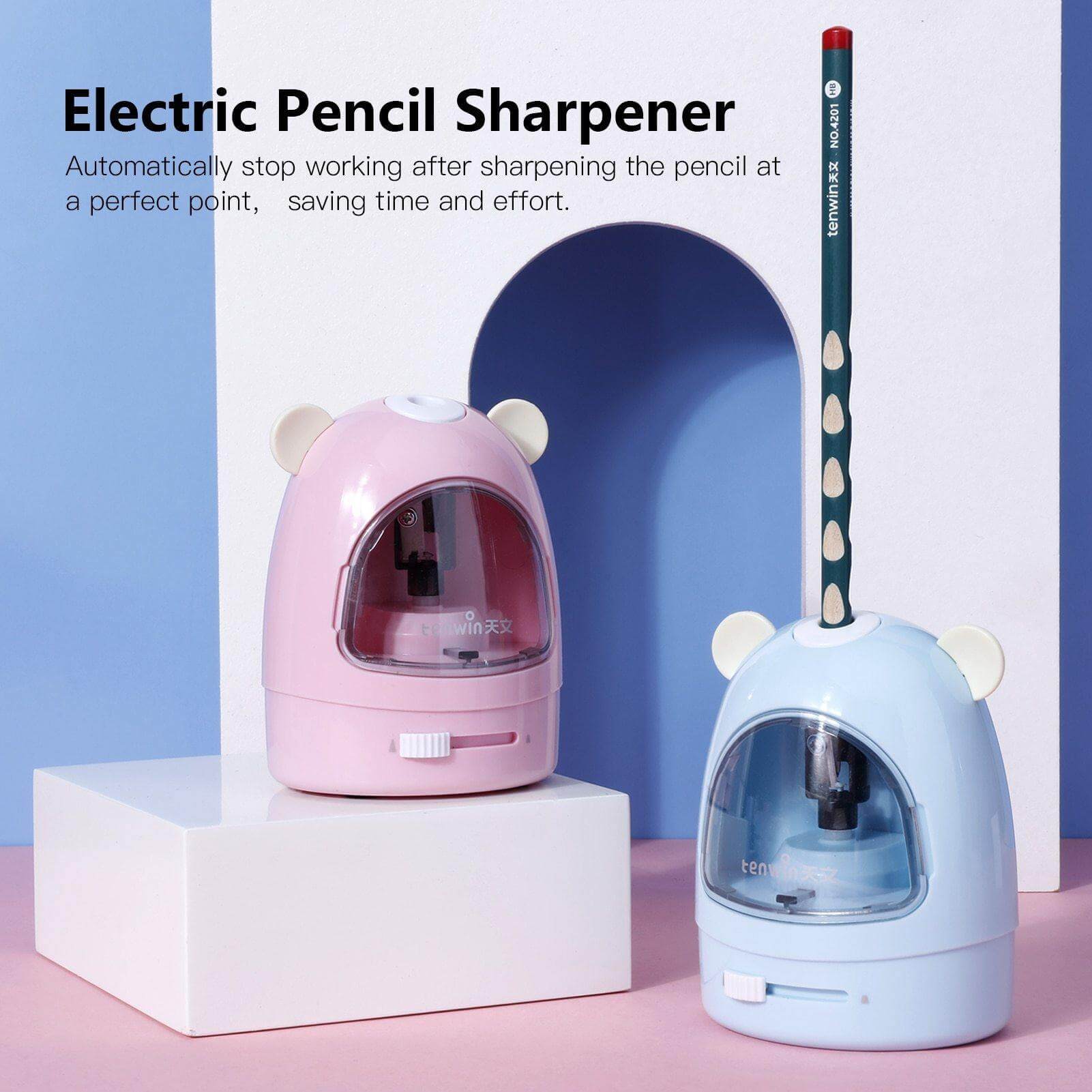 Electric Pencil Sharpener Vacuum Cleaner Stationery Set