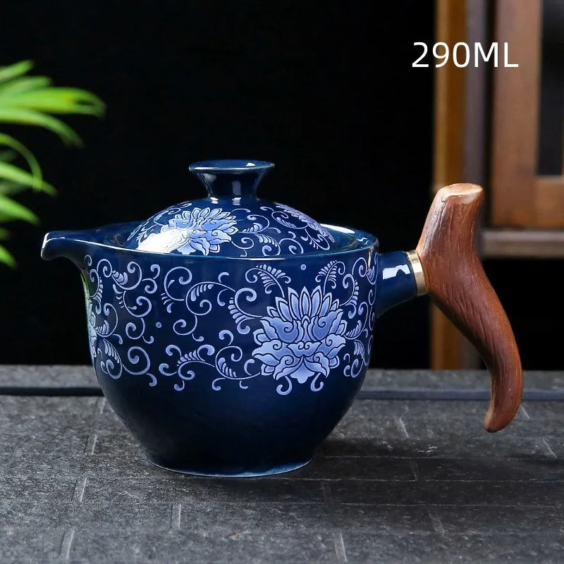 Traditional Harmony Ceramic Rotating Teapot