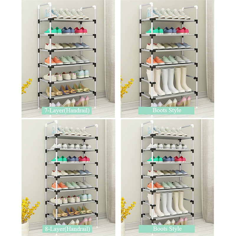 Adjustable 30 Pair Shoe Rack Space Saving Storage Organizer