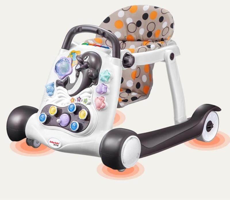 Anti-Rollover Multi-function Baby Walker with Music