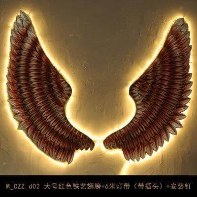 Iron Angel Wings Wall Decor