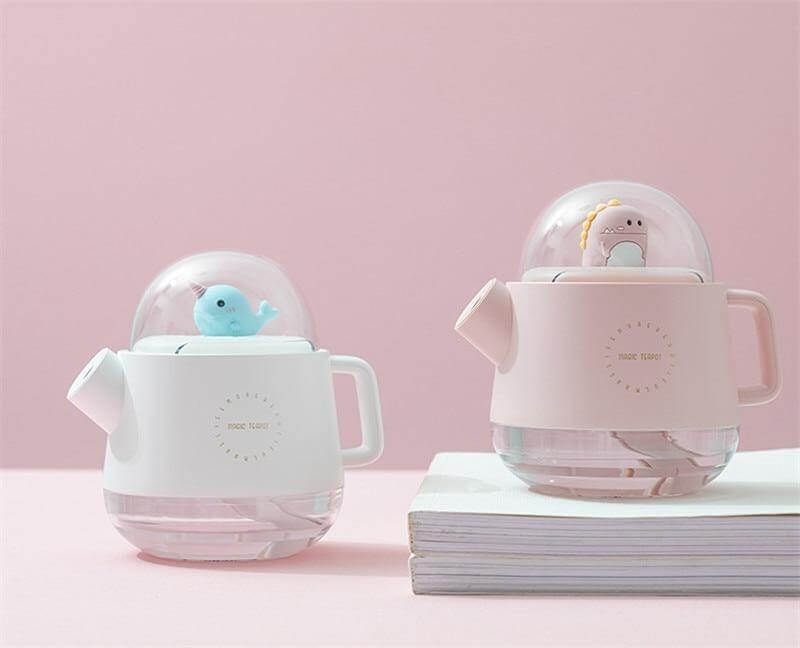 Teapot USB Colorful Air Humidifier Night Light