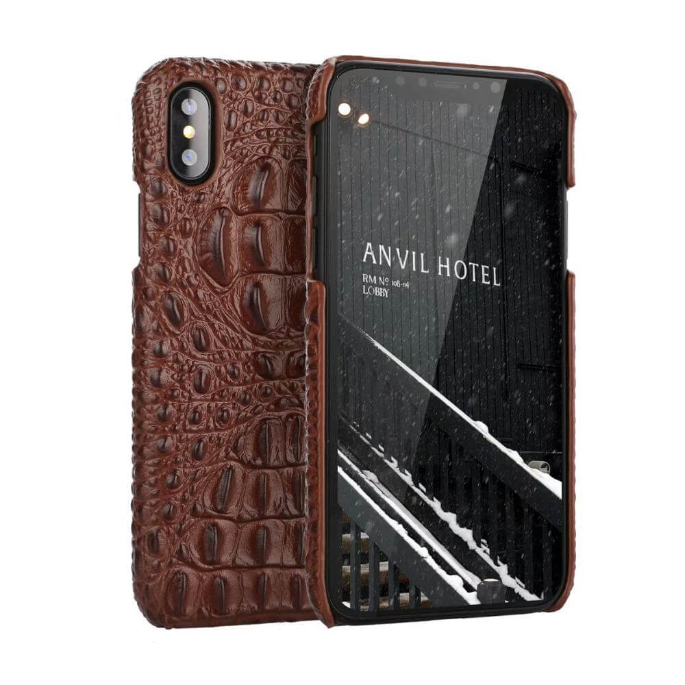 3D Crocodile genuine Leather Iphone Cases