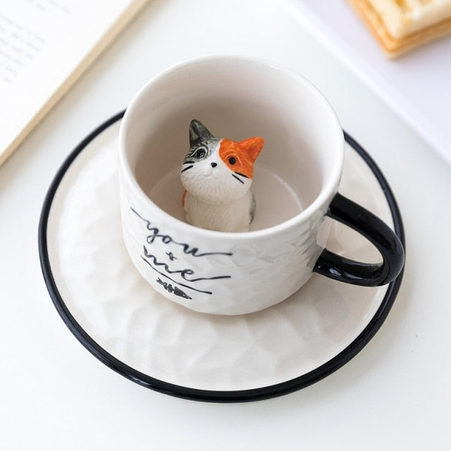 3D Cute Pet Ceramic Mug