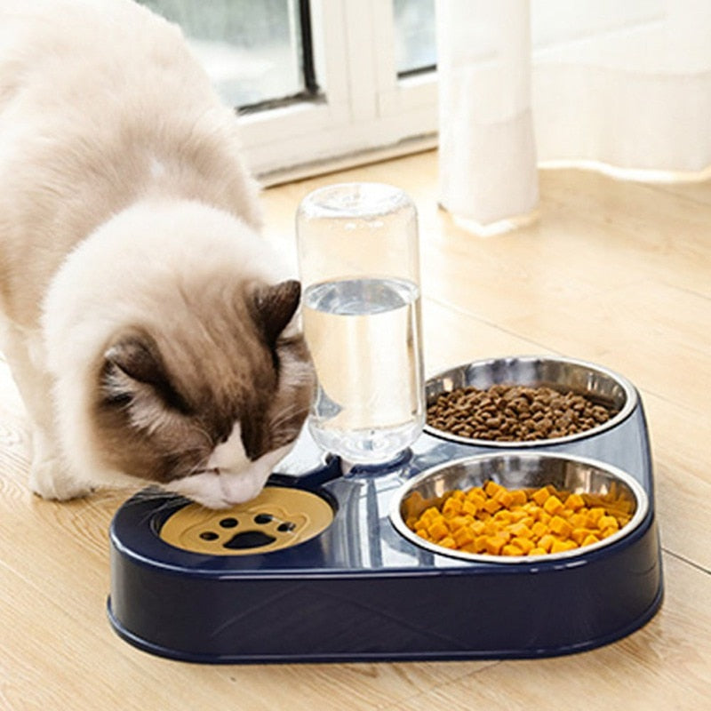 3in1 Stainless Steel Pet Food Bowl