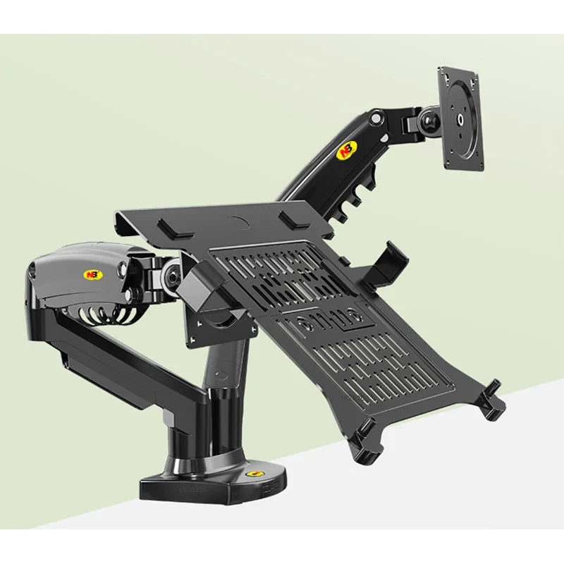 Dual Arm Adjustable Laptop Monitor Riser Mount