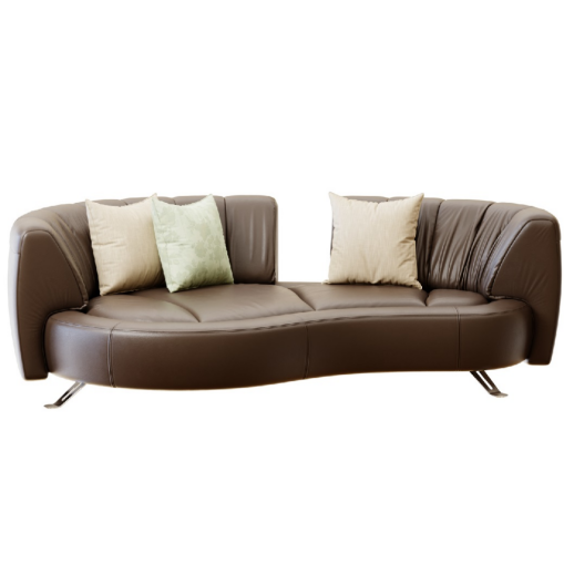 Contemporary Wave Premium Leather Italian Adjustable Sofa