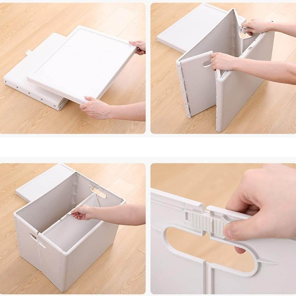 Stackable Folding Home Clothes Storage Organizer Box