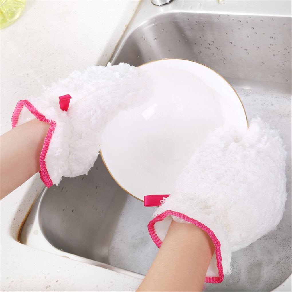 Reusable Waterproof Fiber Dishwashing Gloves