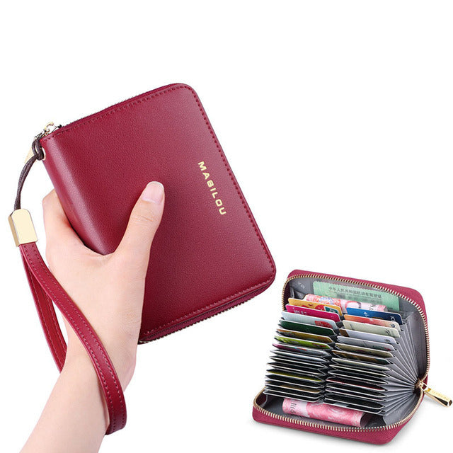 RFID Blocking Large Leather Women Wallet