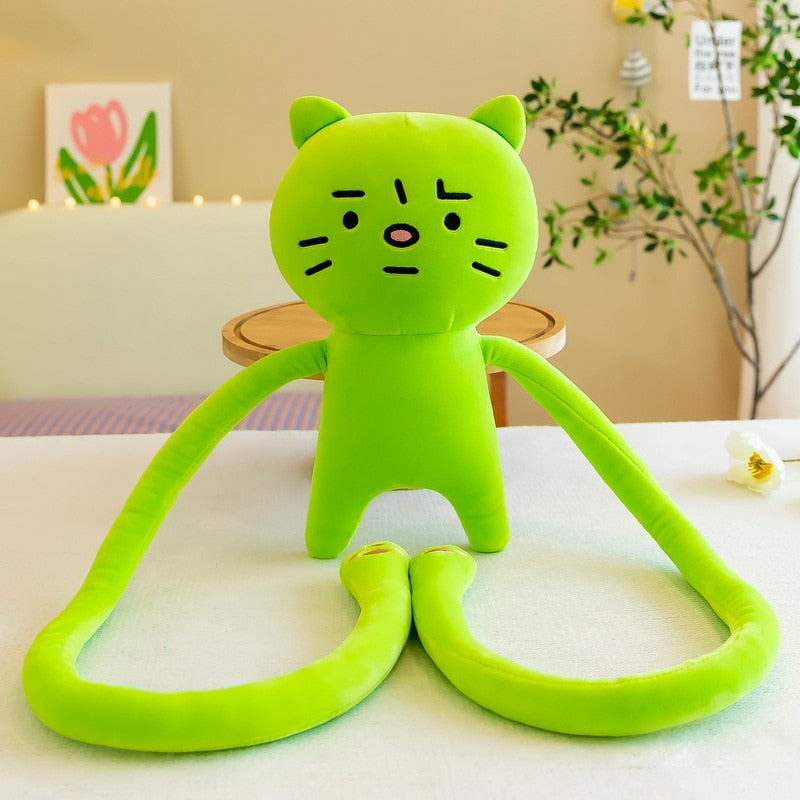 Green Cat Plush Toy Pillow