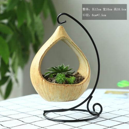Flower Hanging Triangle Vase Container Pot
