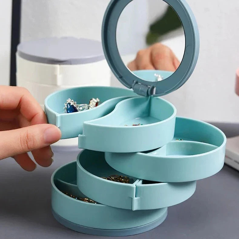 Multi-Layer Rotating  Jewelry Organizer Storage