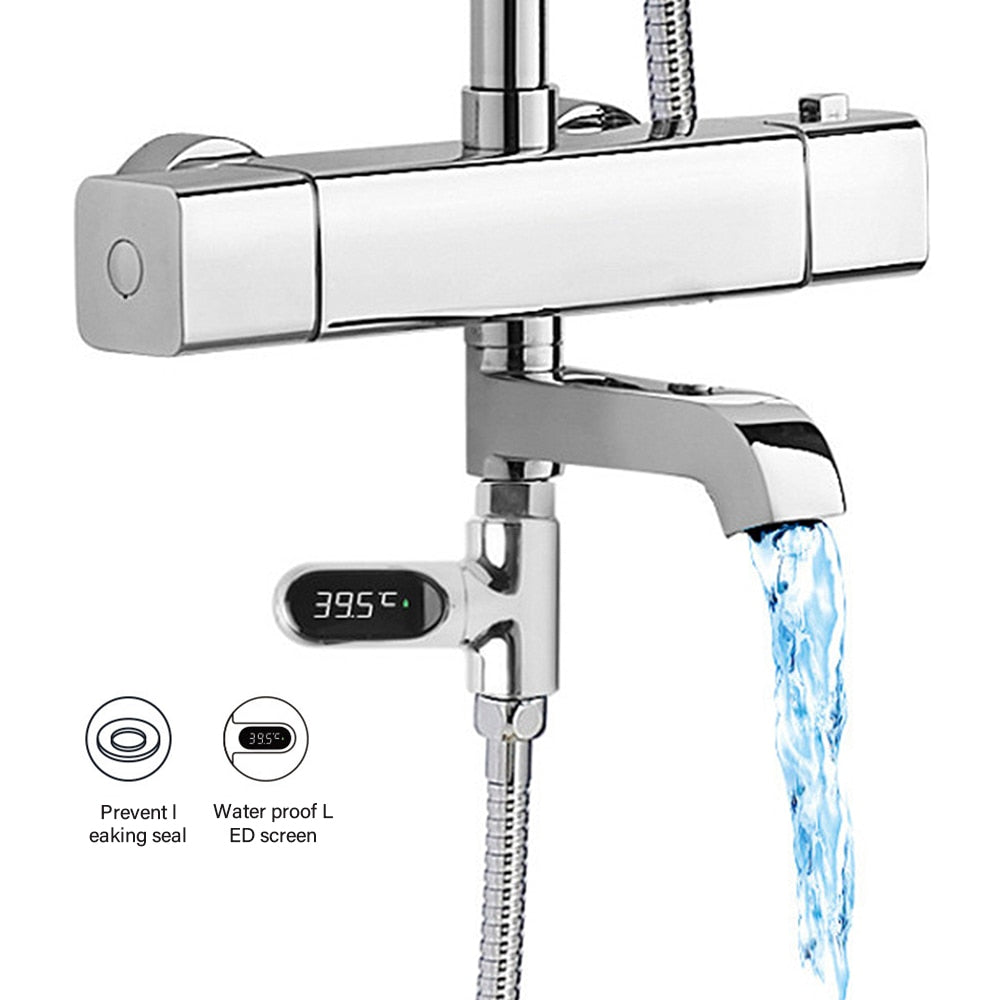 LED Screen Bath Water Thermometer Faucet